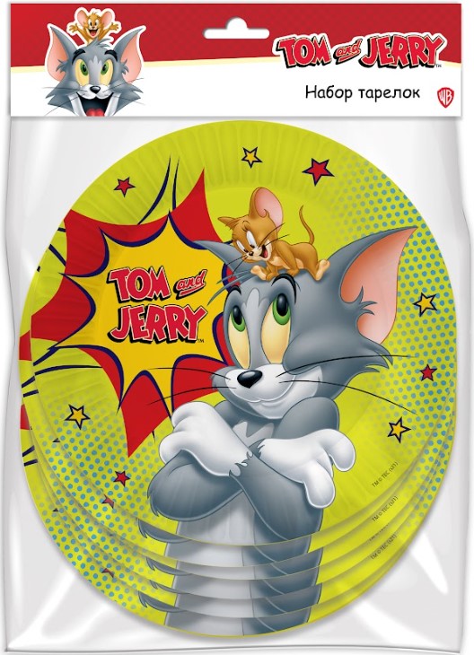 

Набор бумажных тарелок Tom And Jerry (230 мм, 6 шт)