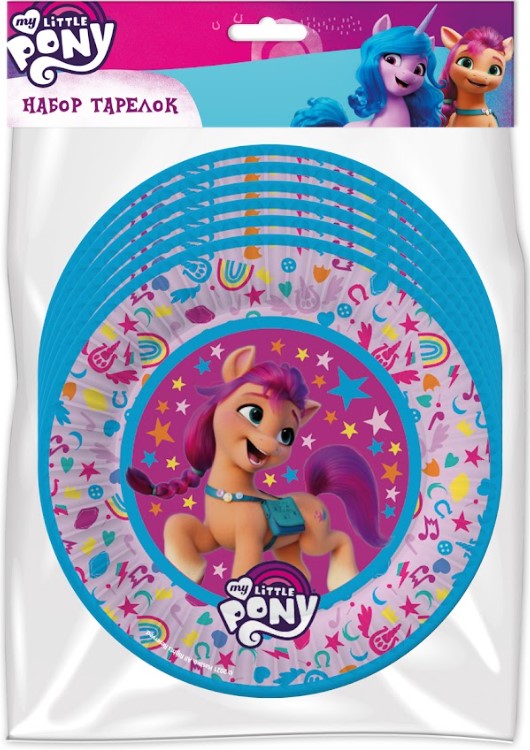 цена Набор бумажных тарелок My Little Pony 4 (180 мм, 6 шт)