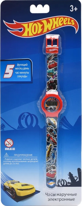 Часы наручные Hot Wheels (электронные) (красный, синий)