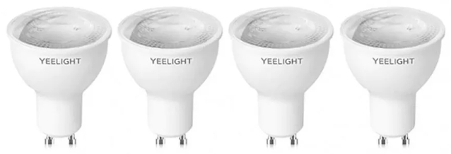 цена Умная лампочка Yeelight GU10 Smart bulb W1(Dimmable) - упаковка 4 шт.