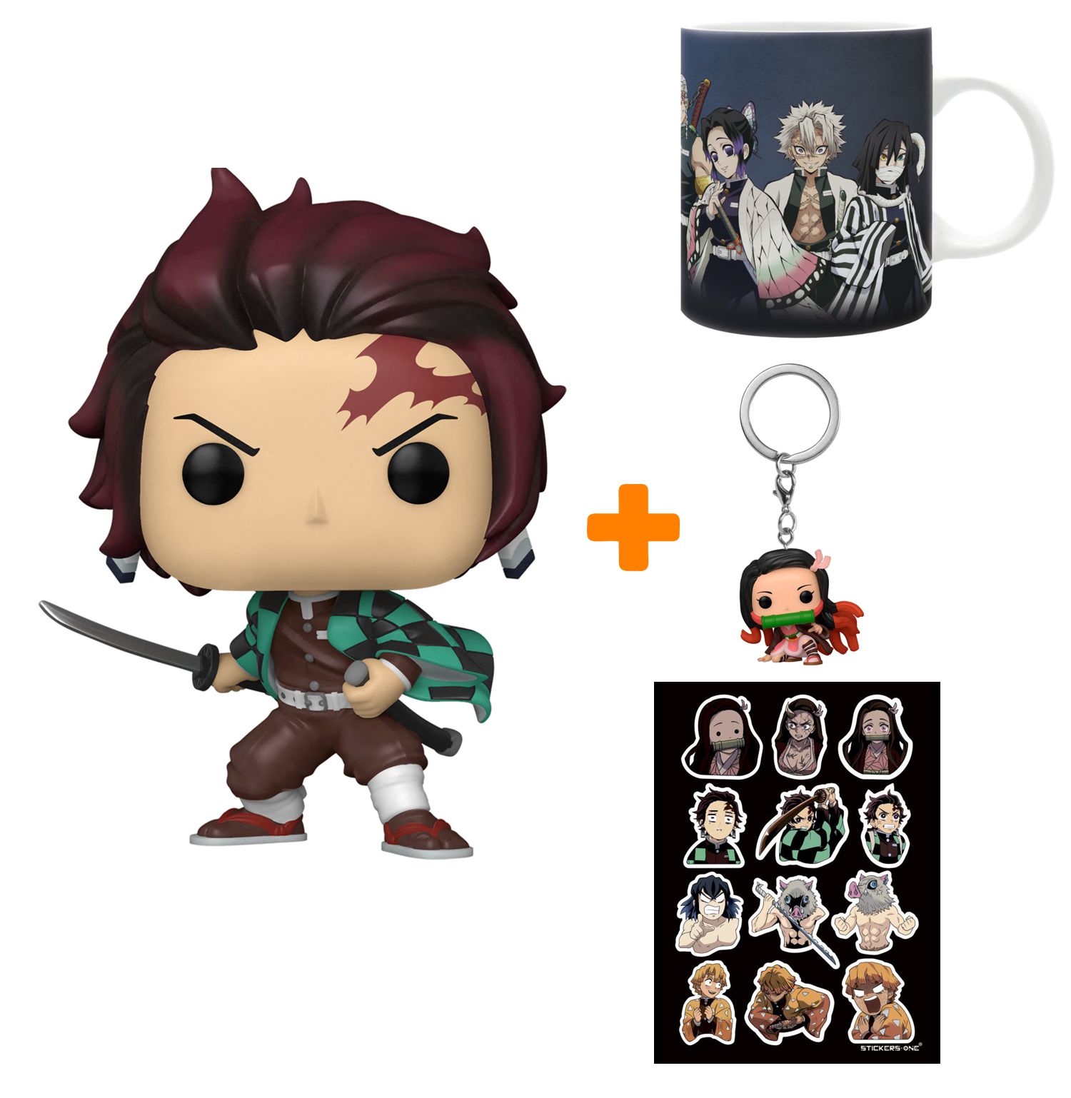 

Подарочный набор Demon Slayer (фигурка, стикерпак,кружка,брелок)