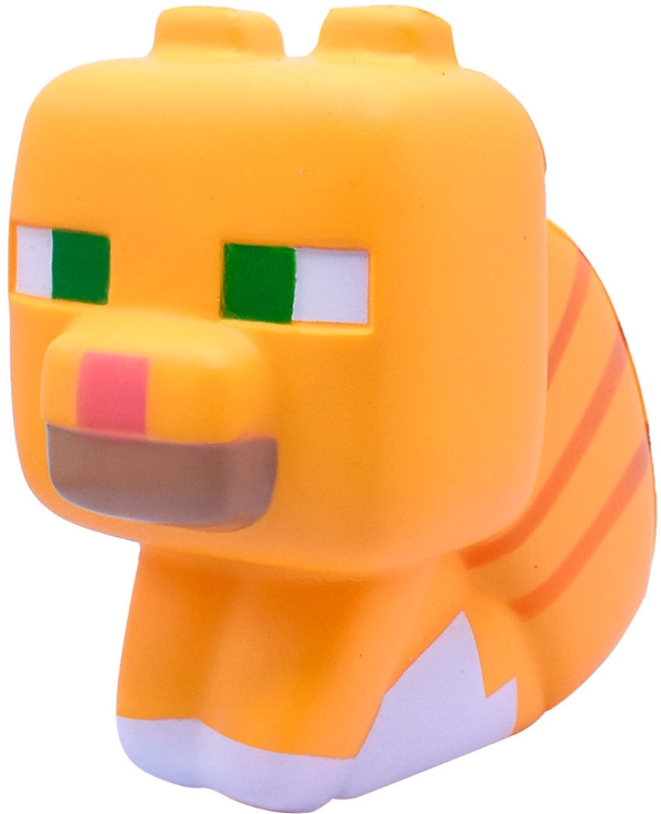 цена Игрушка-антистресс сквиш Minecraft: Полосатый Кот Mega (13 см)