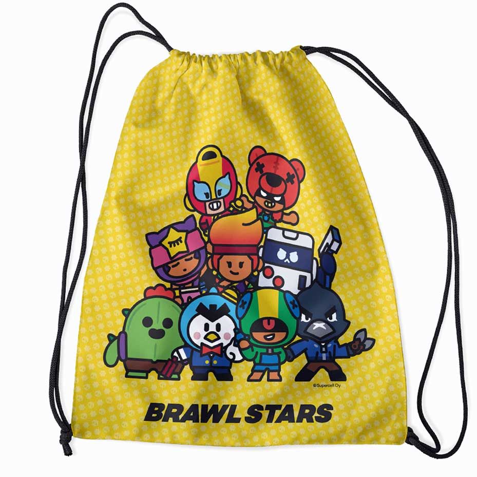 

Мешок для обуви Brawl Stars: Команда Brawl Stars (жёлтый)