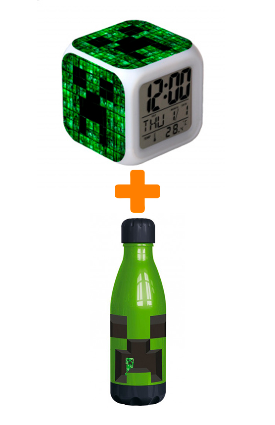 Набор Minecraft 1 (будильник, бутылка)