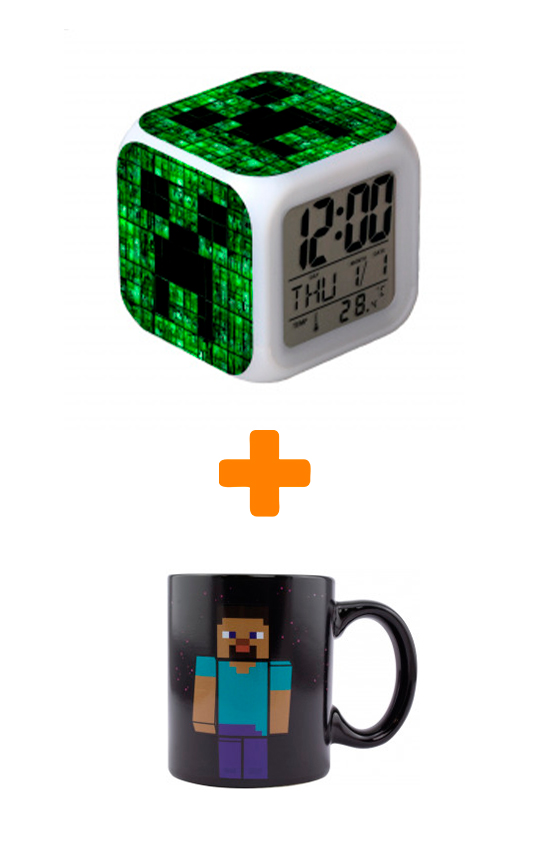 Набор Minecraft 2 (будильник, кружка)