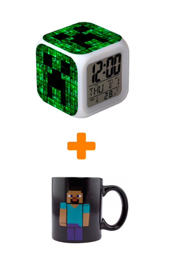 

Набор Minecraft 2 (будильник, кружка)