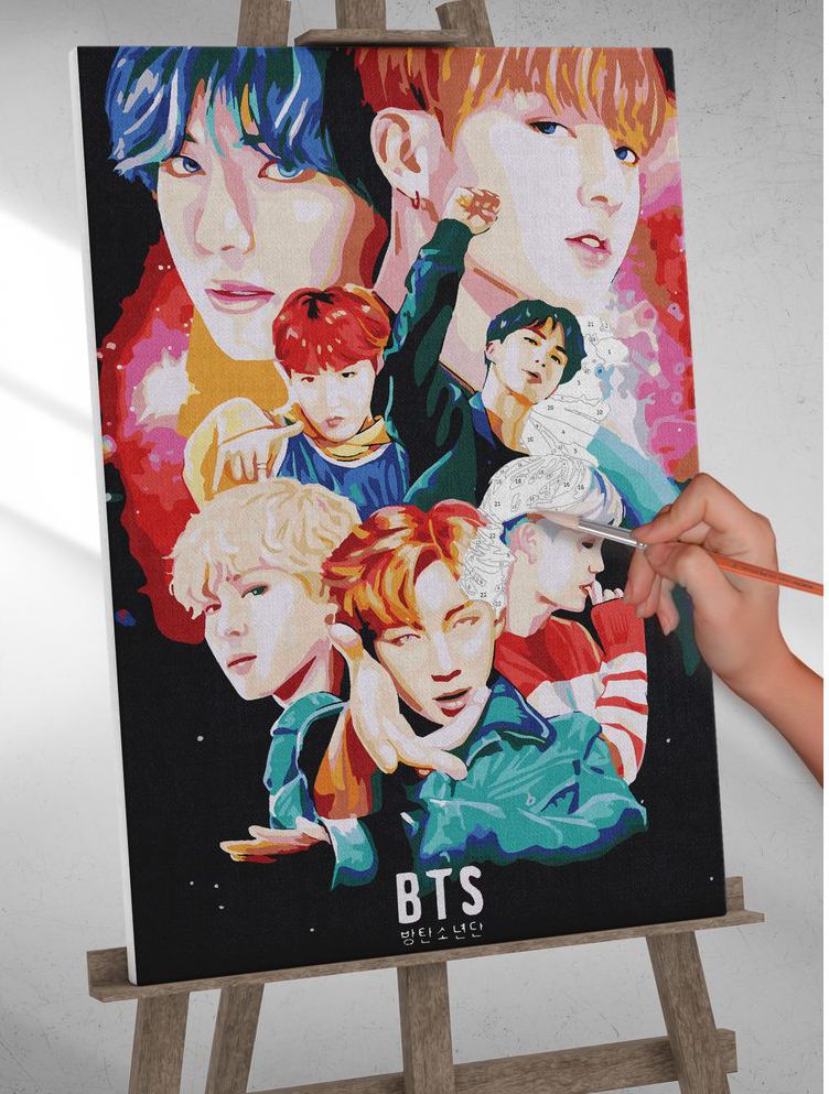 Картины по номерам bts. Картины БТС. Картина по номерам БТС RM. Картина по номерам BTS. Раскраска по номерам БТС.