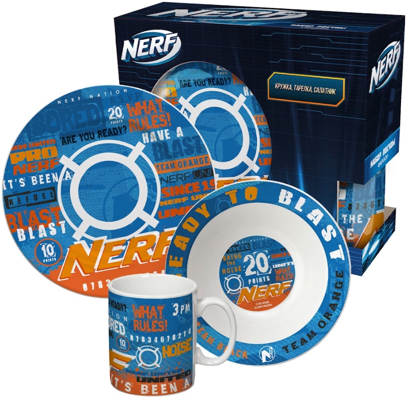 

Набор посуды NERF Ты готов,(фарфор / 3 предмета)