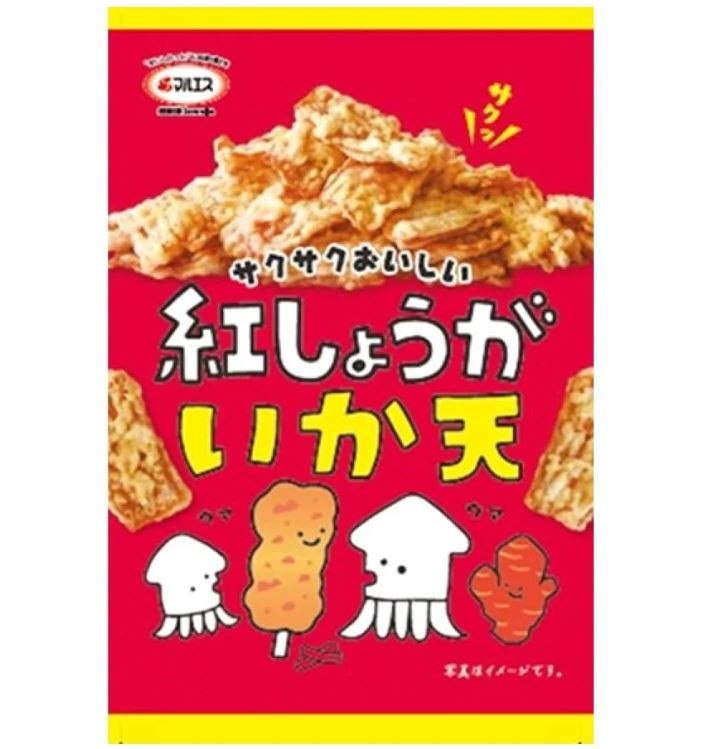 

Снэки Maruesu Кальмары в кляре со вкусом красного маринованного имбиря (22 г)