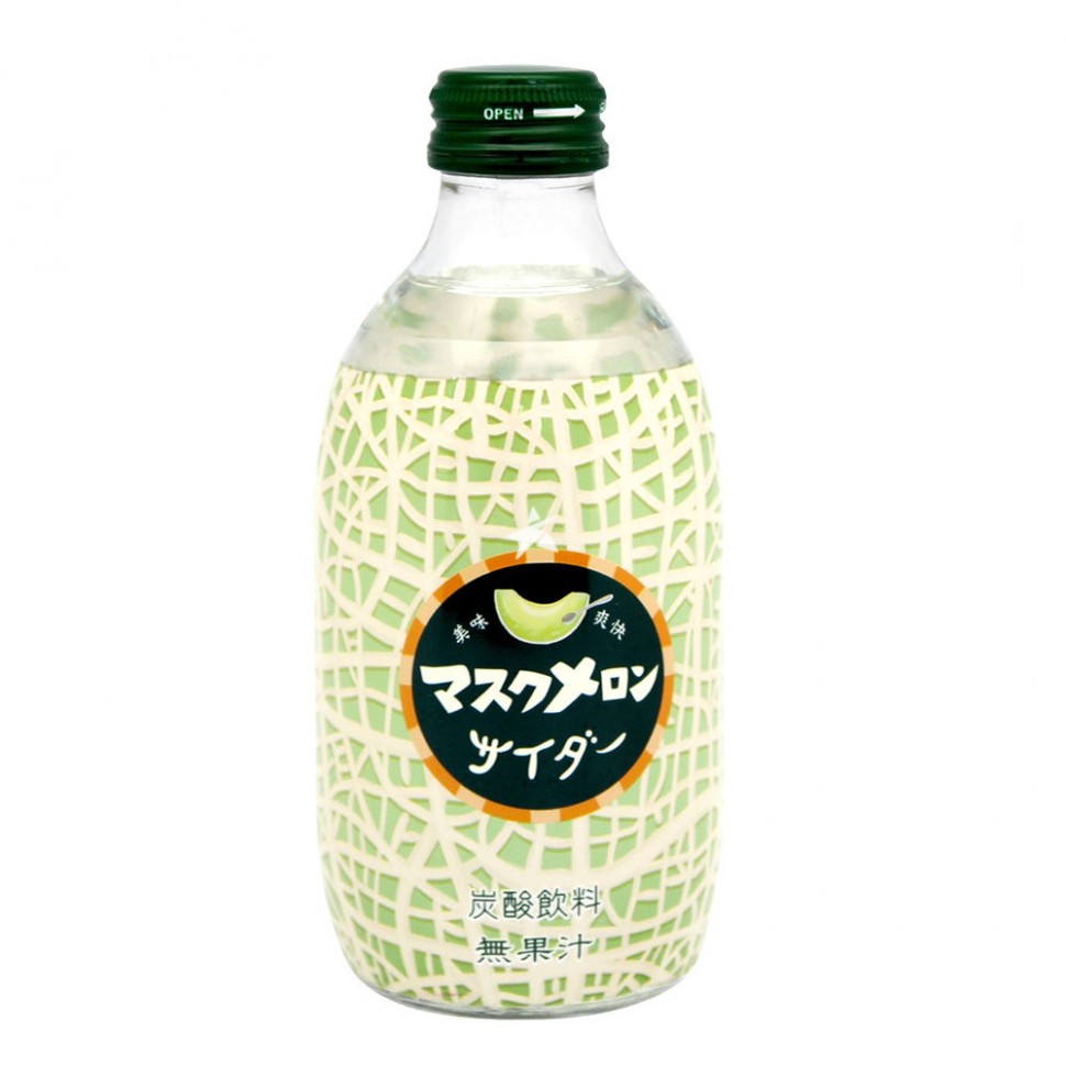 Напиток газированный (японский сидр) Tomomasu – Мускусная дыня (300 мл)