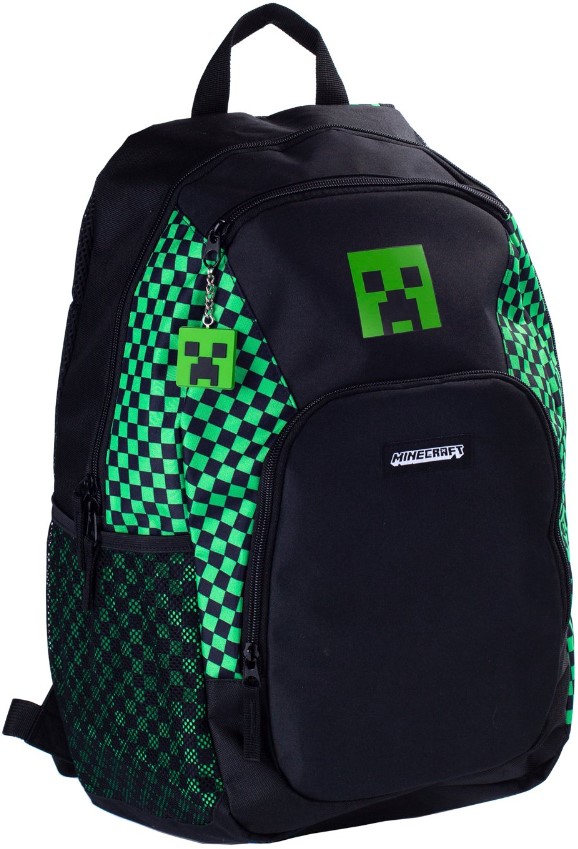 Рюкзак Minecraft (чёрный / зелёный) (48х33х18 см)