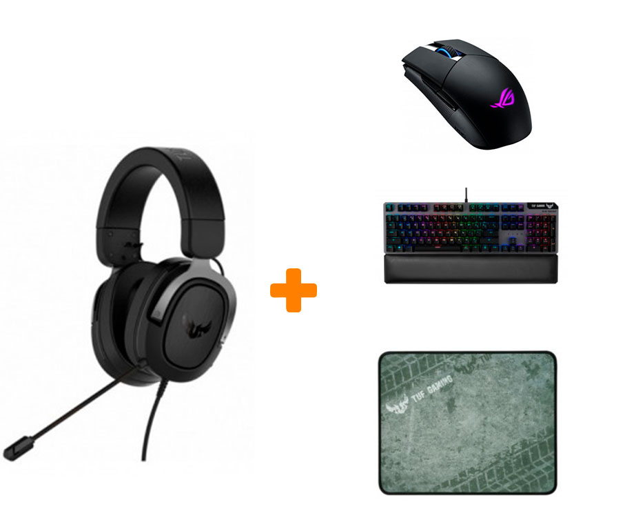 

Набор «ASUS Start Gaming 4» (Мышь, клавиатура, гарнитура, коврик)