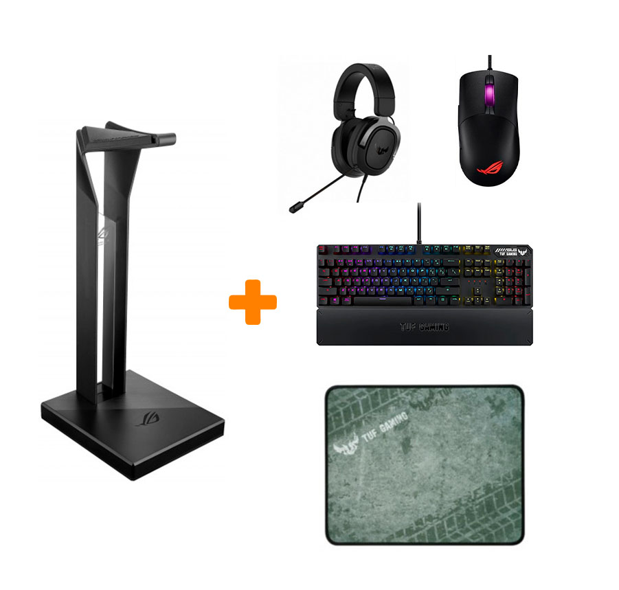 

Набор «ASUS Full Gaming 3» (Мышь, клавиатура, гарнитура, подставка, коврик)