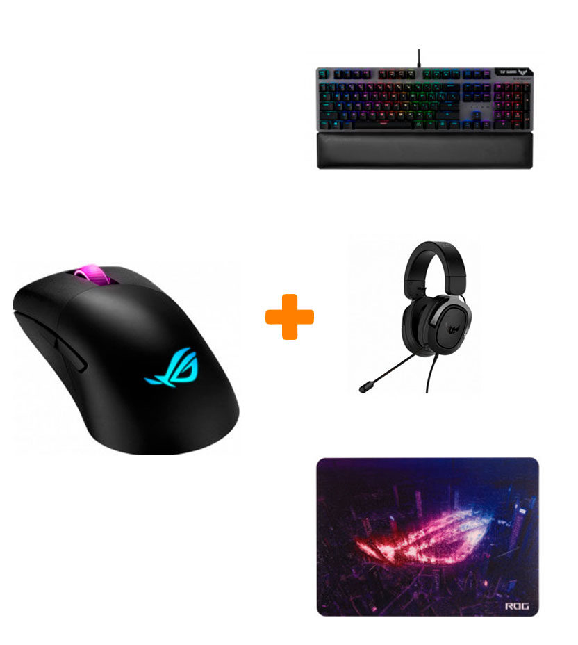 

Набор «ASUS Gaming 2» (Мышь, клавиатура, гарнитура, коврик)