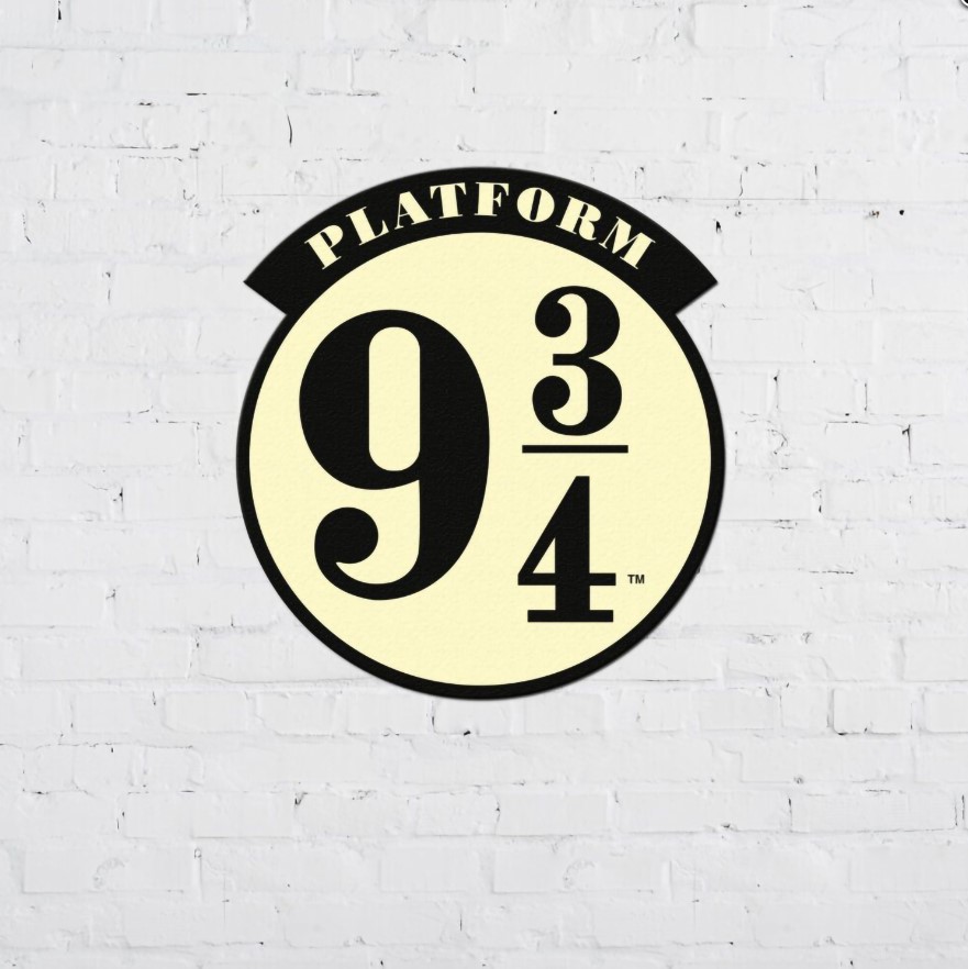

Знак Harry Potter: Platform 9 3/4 круглый