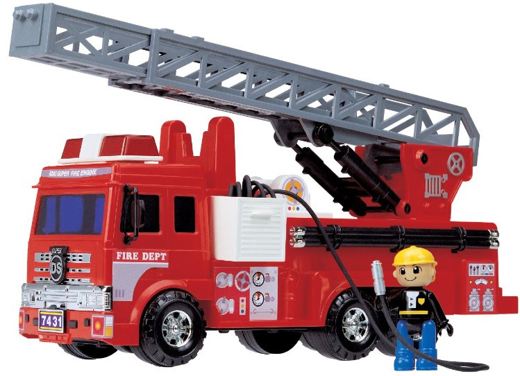 Игровой набор Daesung: Пожарная машина со шлангом и фигуркой