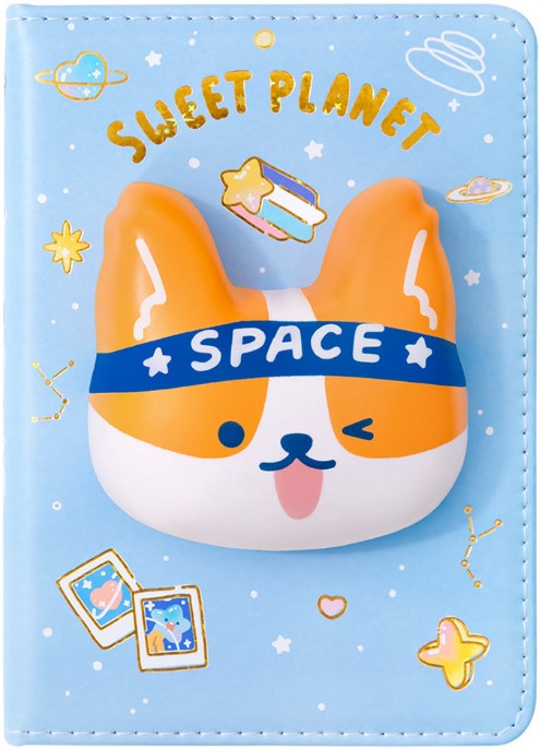 

Блокнот со сквишем Sweet Planet: Шиба Ину голубой (формат A6)