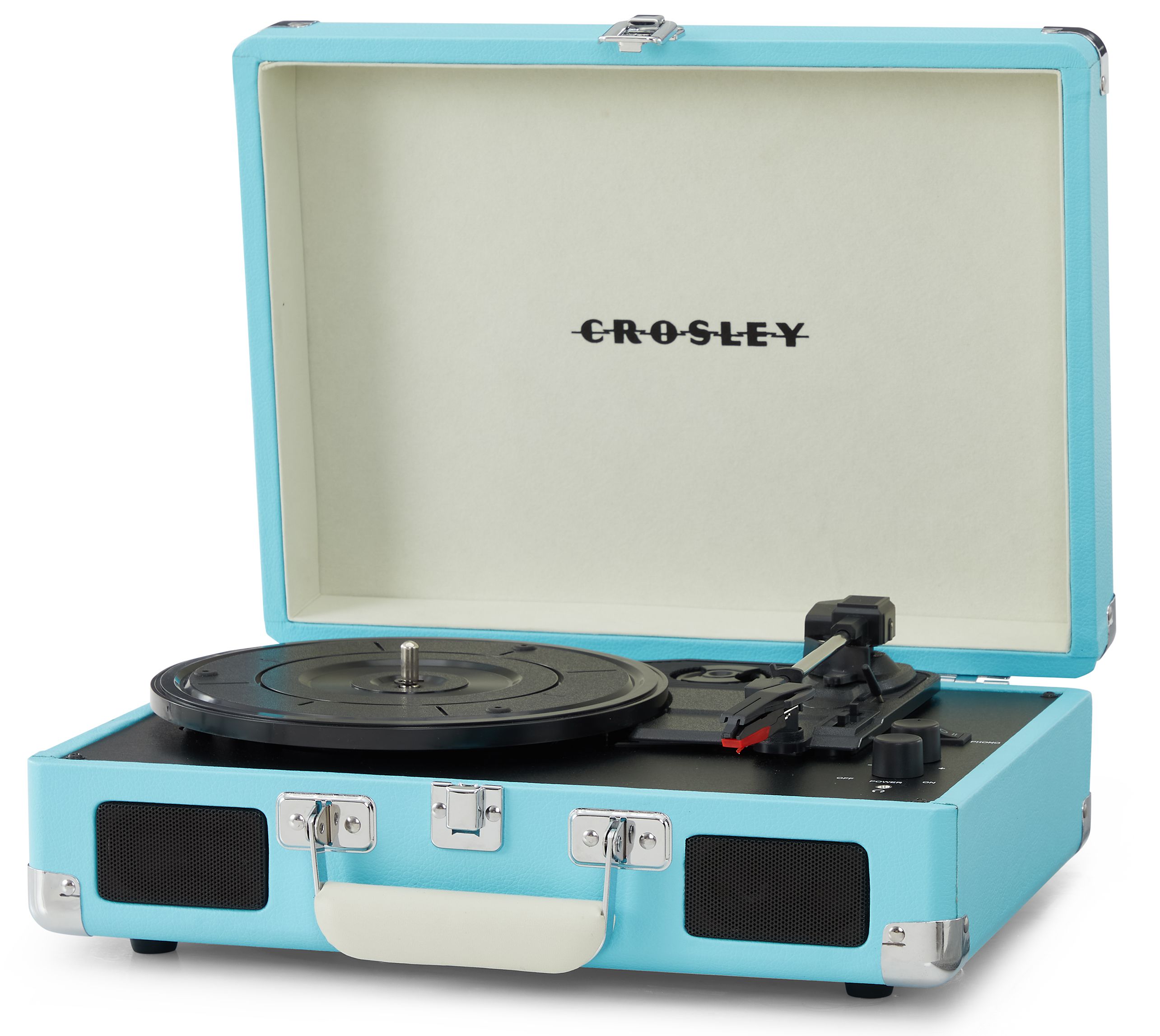 

Виниловый проигрыватель Crosley Cruiser Plus Turquoise c двухсторонним Bluetooth (CR8005F-TU4)