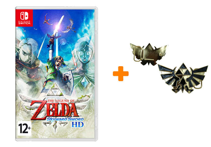 

Набор The Legend of Zelda: Skyward Sword HD (игра + пряжка Zelda Logo)