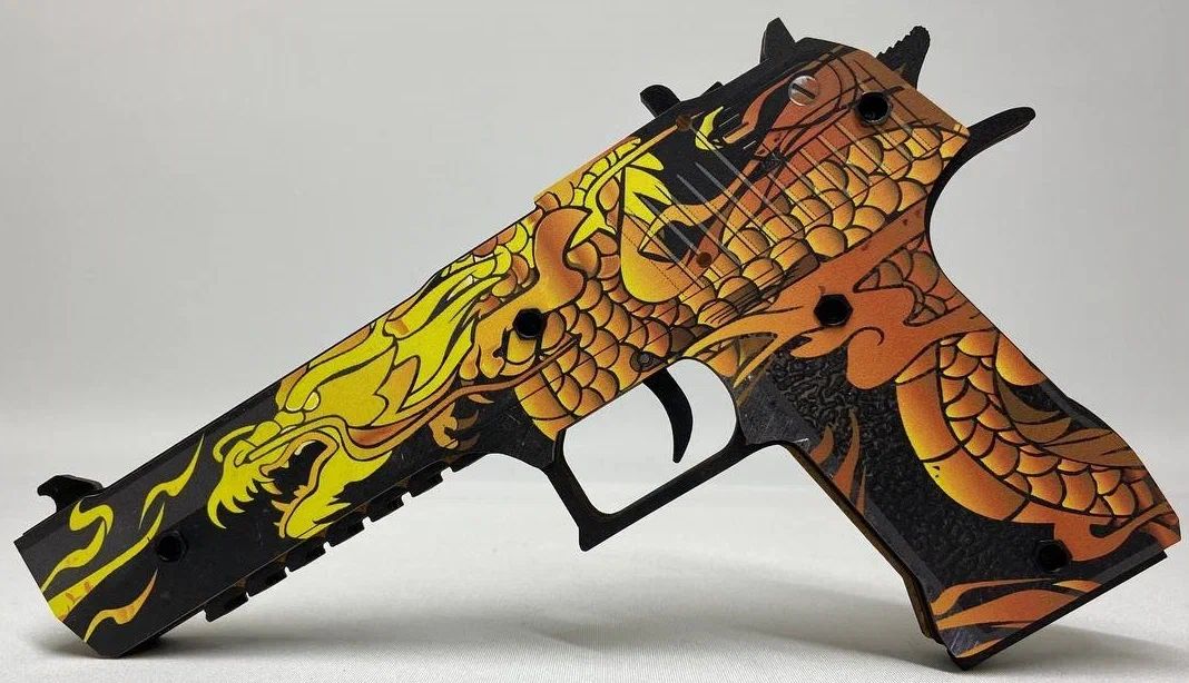 Оружие игровое / резинкострел пистолет Дезерт Игл 2 – Якудза (деревянный)