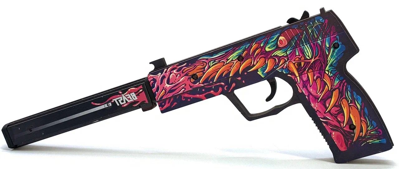 Оружие игровое / резинкострел пистолет ЮСП 2 – Скоростной зверь (деревянный)