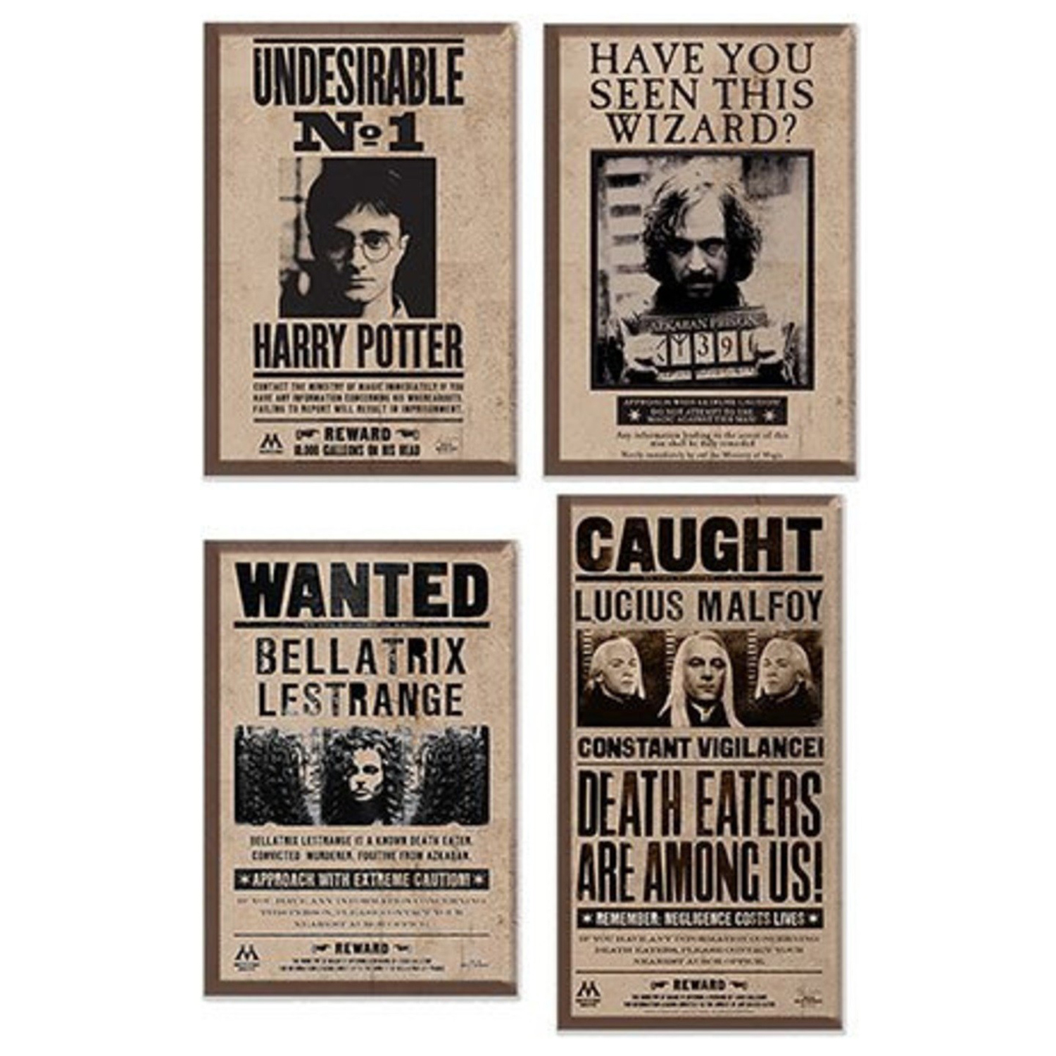 

Набор магнитов Harry Potter: Розыскиваются (4 шт)