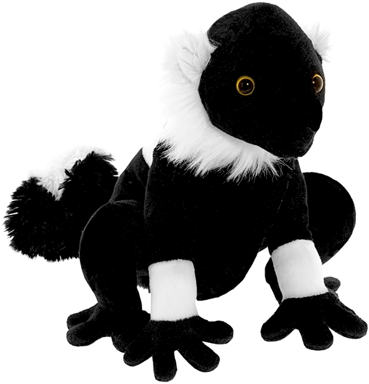 Мягкая игрушка Черный лемур (20 см)