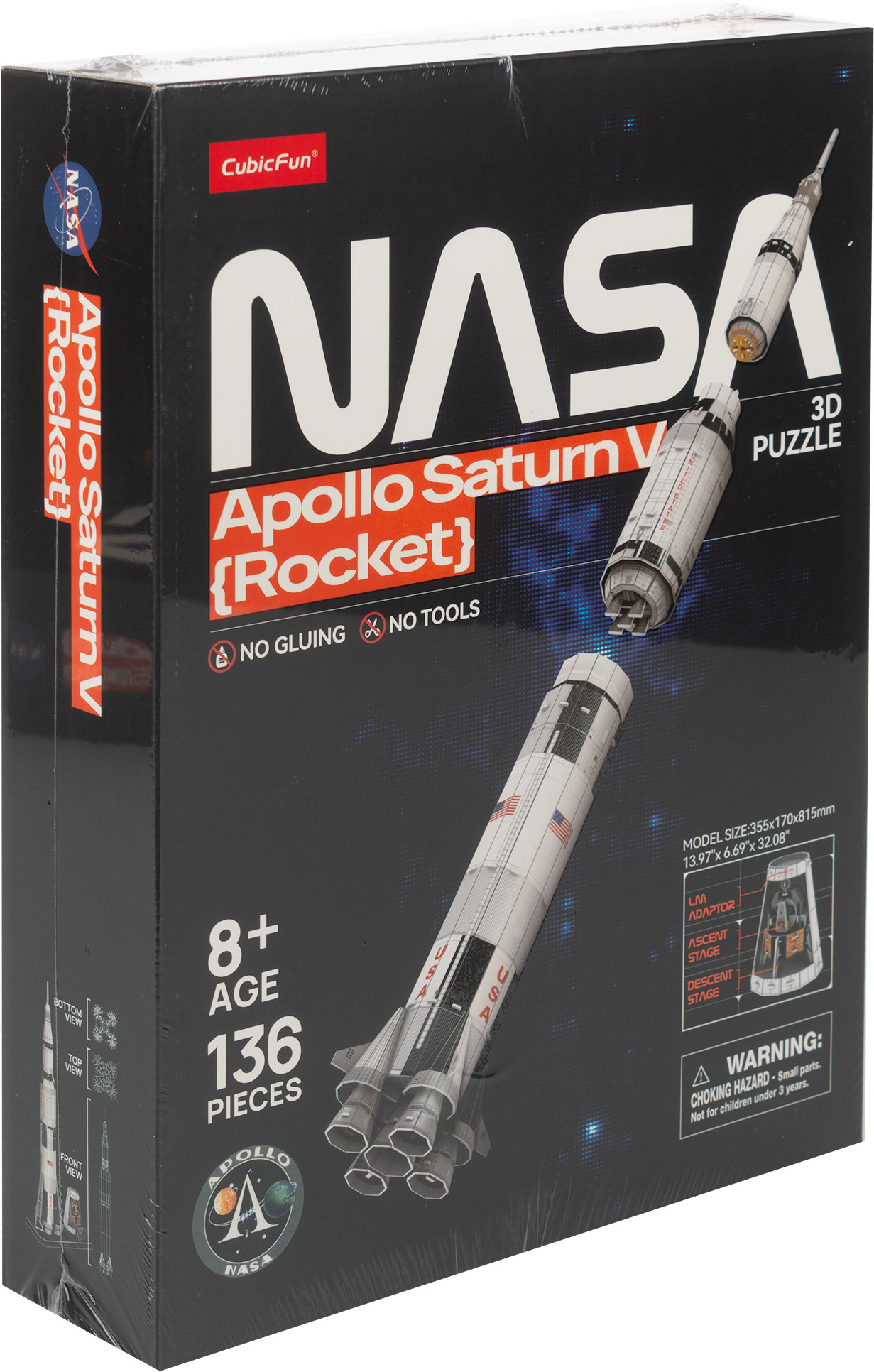 

3D Puzzle NASA: Apollo Saturn V Rocket (136 деталей)