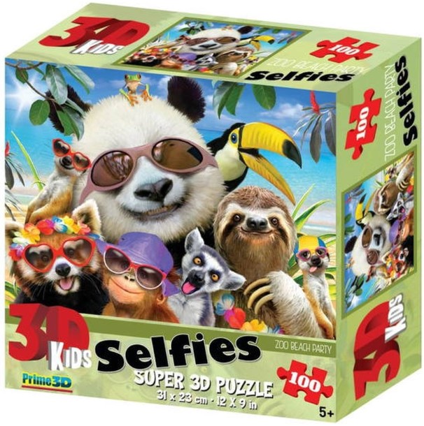 

Super 3D Puzzle: Zoo Beach Party Selfie – Селфи на пляже (100 элементов)