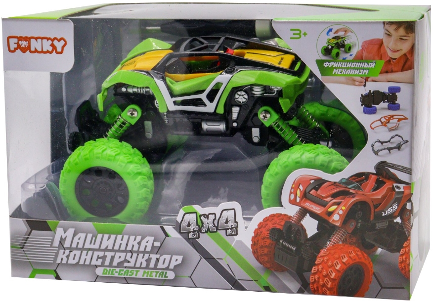 Машинка багги Funky Toys DIY металлическая зелёная (17 см) (YS0281557) фотографии