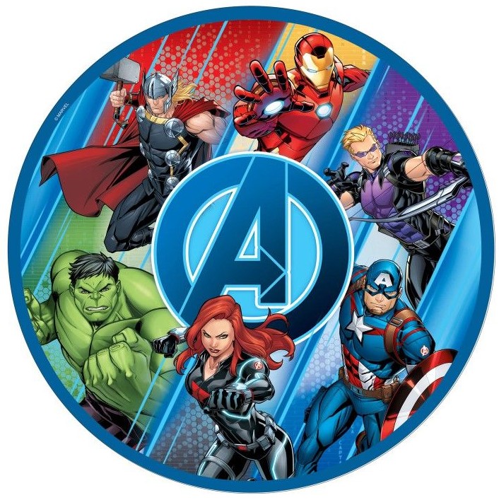 

Набор бумажных тарелок Marvel – Logo синий (180 мм, 6 шт)