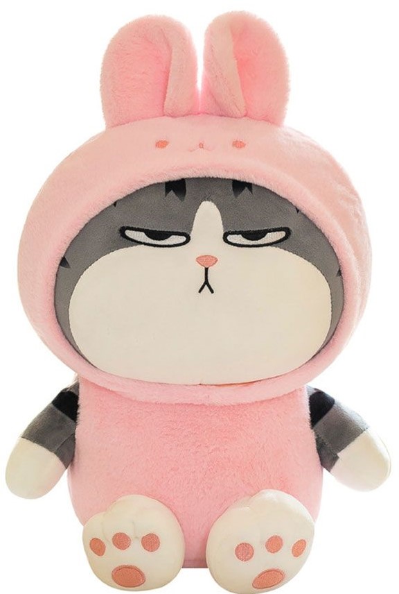 

Мягкая игрушка Кот в кигуруми Зайки (23 см)