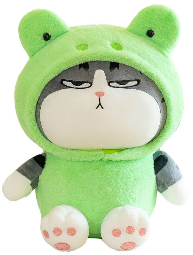 

Мягкая игрушка Кот в кигуруми Лягушки (40 см)
