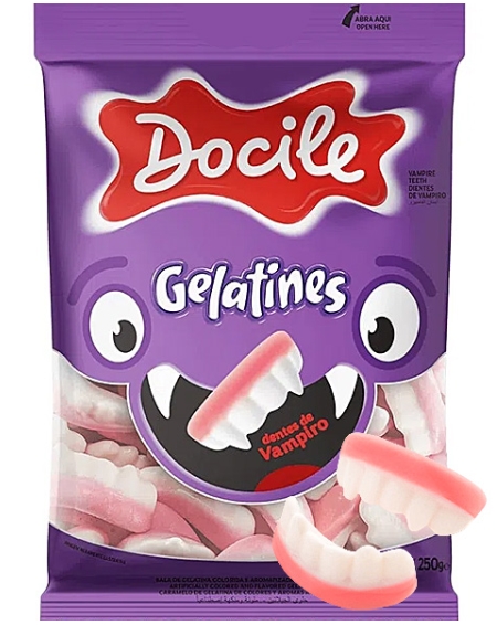 Жевательный мармелад Docile Gelatines: Vampire Teeth / Зубы вампира (80 г)