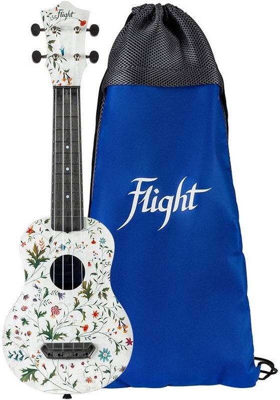 цена Укулеле сопрано Flight Ultra S-40 – Flower (с чехлом-рюкзаком в комплекте)