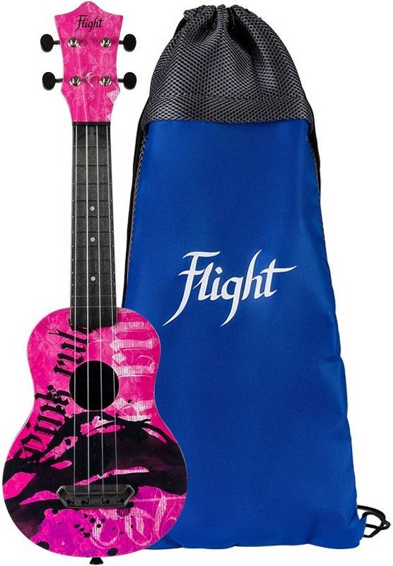 цена Укулеле сопрано Flight Ultra S-40 – Pink Rules (с чехлом-рюкзаком в комплекте)
