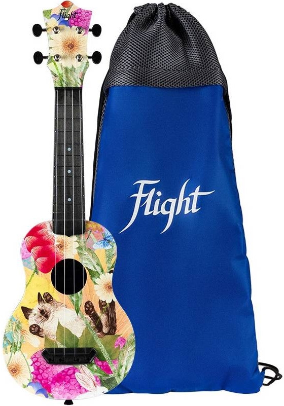 Укулеле сопрано Flight Ultra S-42 – Summer Cat (с чехлом-рюкзаком в комплекте)