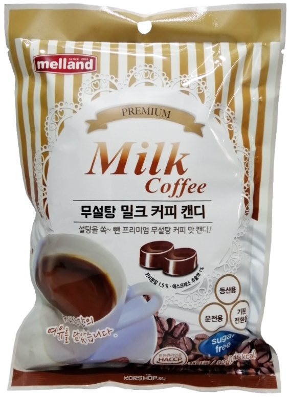 

Леденцовая карамель Kukje Melland – Milk Coffee Sugar Free (92 г)