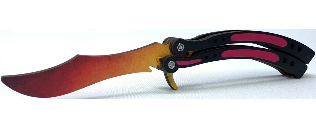 Оружие игровое нож Бабочка 2 – Градиент (деревянный)