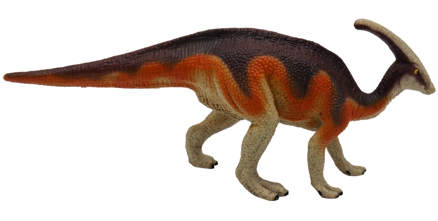Фигурка Динозавр Паразауролоф оранжевый (масштаб 1:288) фотографии