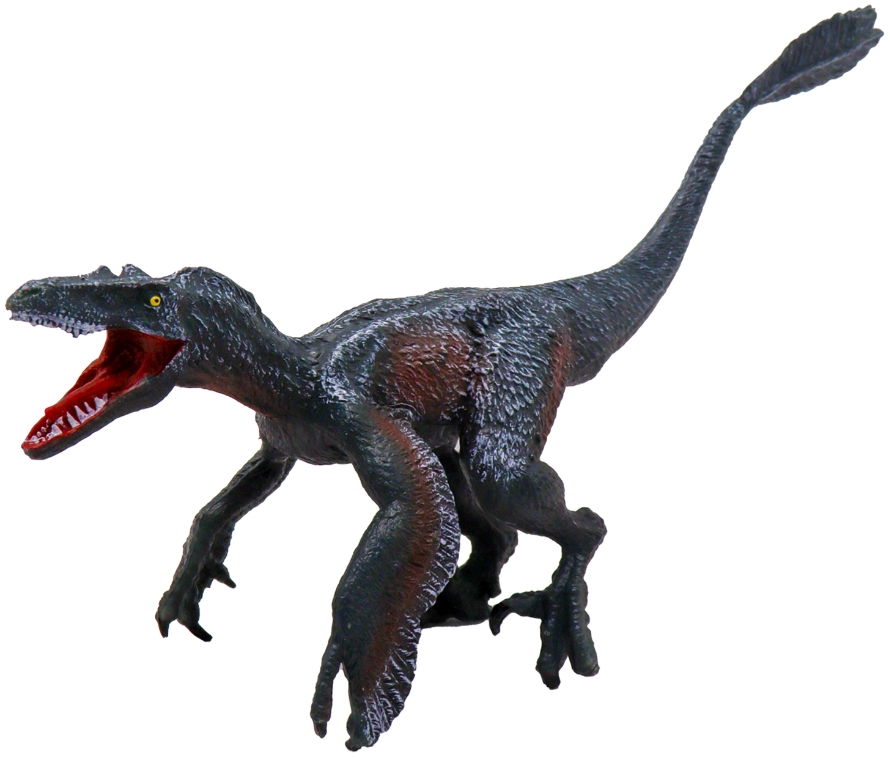 Фигурка Динозавр Пернатый велоцираптор тёмно-синий (масштаб 1:288)