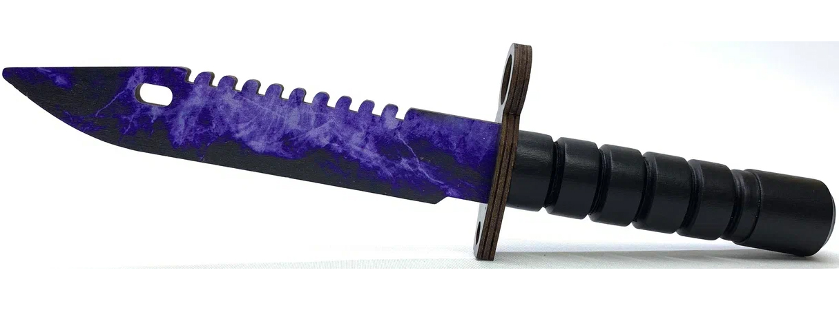 Оружие игровое штык-нож М9 Байонет 2: Волны – Сапфир (деревянный)