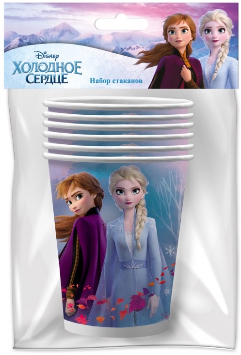 

Набор бумажных стаканов Frozen 2: Эльза и Анна 3 (250 мл, 6 шт)