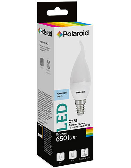 

Светодиодная лампа Polaroid 220V C3S7 8W 6500K E14 650lm