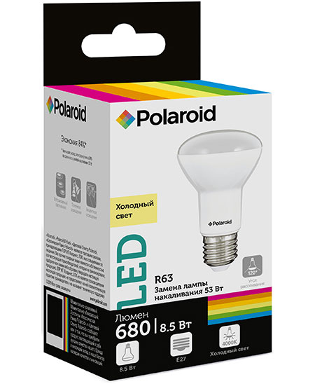 

Светодиодная лампа Polaroid 220V R63 9W 4000K E27 680lm