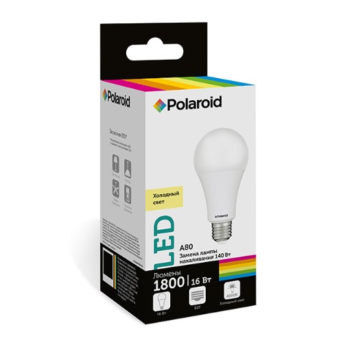 

Светодиодная лампа Polaroid 220V A80 16W 4000K E27 1800lm