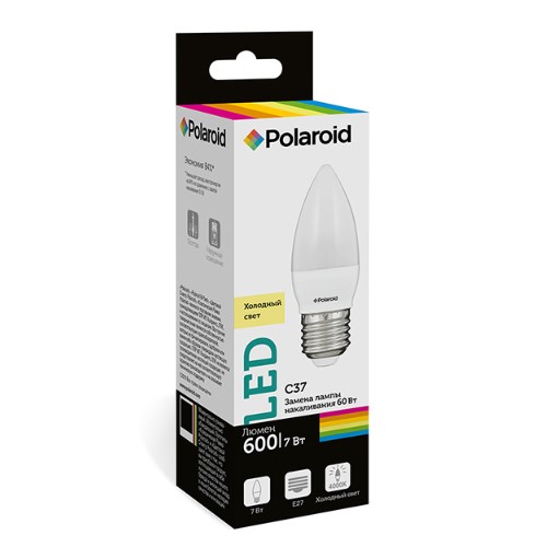 

Светодиодная лампа Polaroid 220V C37 7W 4000K E27 600lm
