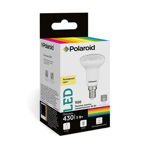 

Светодиодная лампа Polaroid 220V R50 5W 4000K E14 430lm