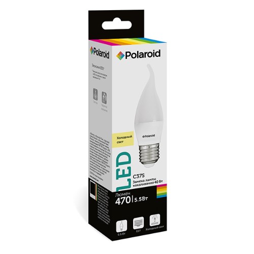 

Светодиодная лампа Polaroid 220V C37S 5,5W 4000K E27 470lm