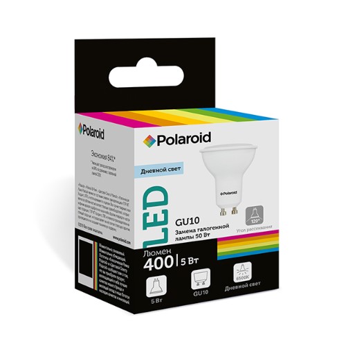 

Светодиодная лампа Polaroid 220V GU10 5W 6500K GU10 400lm